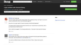 
                            4. Le forum de Discogs - Login problem with Android Galaxy