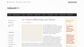 
                            3. Le « home-offshoring», par Netino - Communiqués