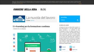 
                            10. L'e-learning per la formazione continua | La nuvola del lavoro