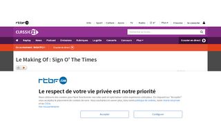 
                            10. Le Making Of : Sign O' The Times - RTBF.be