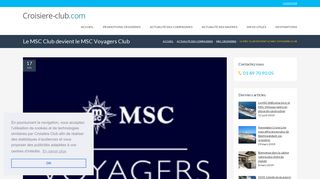 
                            6. Le MSC Club devient le MSC Voyagers Club - Croisière Club