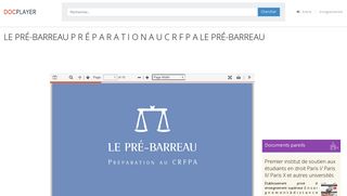 
                            9. le pré-barreau pr é parationaucrfpa le pré-barreau - DocPlayer.fr