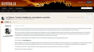 
                            5. Le Saloon, Tracker Québécois, inscriptions ouvertes - #0001 ...