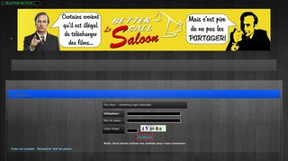 
                            2. Le Saloon v2.0 .::. Index->Login