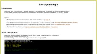 
                            2. Le script de login