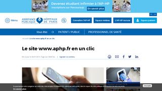 
                            8. Le site www.aphp.fr en un clic | APHP
