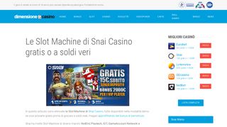 
                            12. Le Slot Machine di Snai Casino gratis o a soldi veri - Dimensione Casino