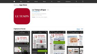 
                            7. Le Temps ePaper dans l'App Store - iTunes - Apple