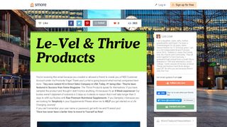 
                            7. Le-Vel & Thrive Products | Smore Newsletters