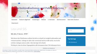 
                            12. Lea und SIS – Technikjournalismus und Public Relations