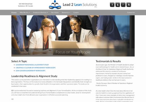 
                            6. Lead 2 Lean Solutions Inc. - Focus on Your People