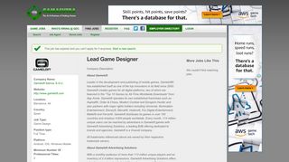 
                            9. Lead Game Designer in Barcelona, Spain | Gamasutra Jobs