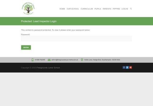 
                            12. Lead Inspector Login - Freegrounds Junior School