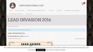 
                            10. LEAD INVASION 2016 - ...unser schönes leben in einer anderen Zeit ...