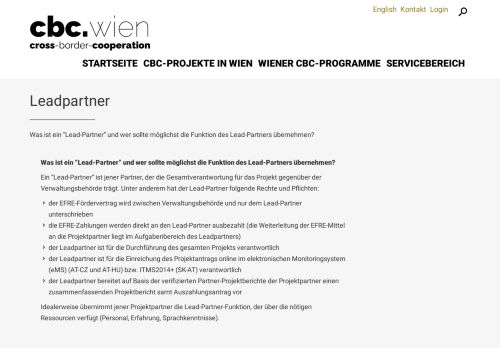 
                            11. Lead-Partner - CBC Wien