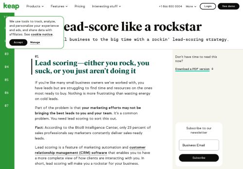 
                            9. Lead Score Like a Rock Star - Infusionsoft