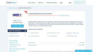
                            10. Leaders Merchant Services Review 2018 - CardFellow