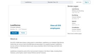 
                            9. LeadGenius | LinkedIn