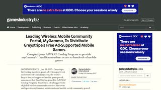 
                            12. Leading Wireless Mobile Community Portal, MyGamma, To ...