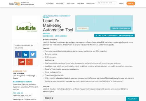 
                            12. LeadLife Marketing Automation Tool | LeadLife Solutions | CabinetM