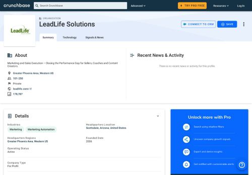
                            13. LeadLife Solutions | Crunchbase