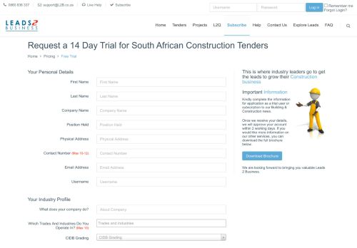 
                            4. Leads 2 Business: Request a 14 Day Trial