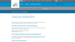 
                            8. League Manager | Leagues | Tennis Australia