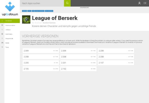 
                            8. League of Berserk Alte Versionen - Android