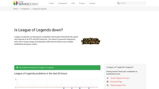 
                            12. League of Legends - Is The Service Down?