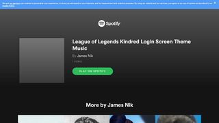 
                            11. League of Legends Kindred Login Screen Theme Music on Spotify