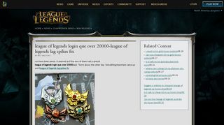 
                            6. league of legends login que over 20000,league of legends lag spikes ...