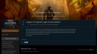 
                            1. League of Legends Login Screen ändern - EUW boards