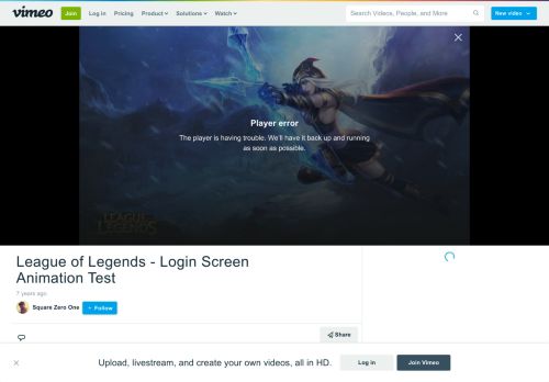 
                            6. League of Legends - Login Screen Animation Test on Vimeo