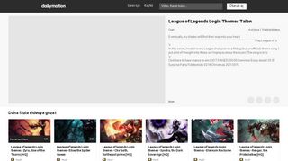 
                            9. League of Legends Login Themes Talon - Dailymotion Video