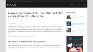 
                            10. League of Legends Patch 7.22: Lancer Blitzcrank Skins and ...
