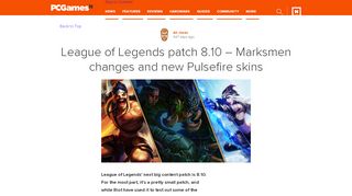 
                            12. League of Legends patch 8.10 – Marksmen changes and new ...