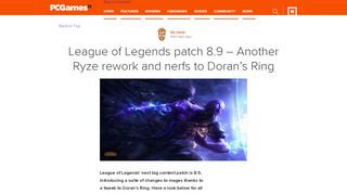 
                            7. League of Legends patch 8.9 – Another Ryze rework and nerfs to ...