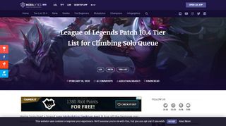 
                            11. League of Legends Patch 9.4 Tier List for Climbing Solo Queue ...