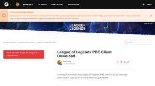
                            3. League of Legends PBE Client Download – Riot Games Support