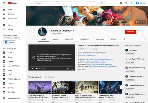 
                            8. League of Legends - YouTube