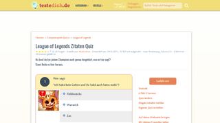 
                            5. League of Legends Zitaten Quiz - Teste-dich