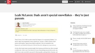 
                            11. Leah McLaren: Dads aren't special snowflakes – they're ...