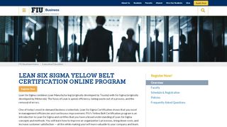
                            13. Lean Six Sigma Yellow Belt Certification Online Program | FIU Business