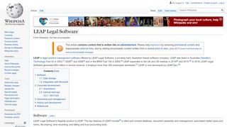 
                            10. LEAP Legal Software - Wikipedia