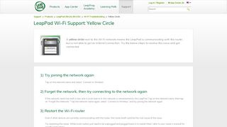 
                            7. LeapPad Ultra Wi-Fi Support: Yellow Circle | LeapFrog