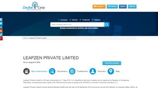 
                            6. LEAPZEN PRIVATE LIMITED - Company, directors and contact details ...