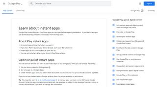 
                            8. Learn about instant apps - Google Play Help - Google Support