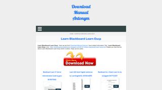 
                            7. Learn Blackboard Learn Escp | Download Manual Antonym