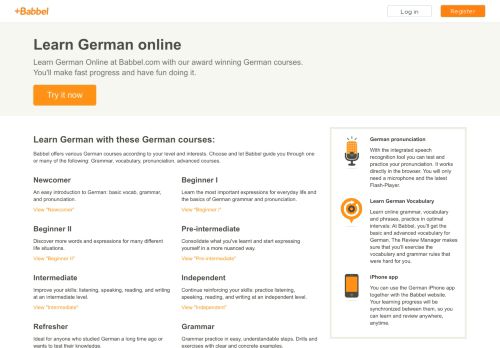 
                            5. Learn German online - Babbel.com