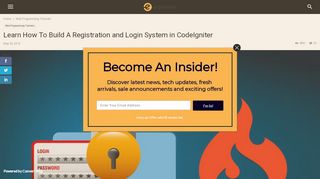 
                            8. Learn How To Build A Registration & Login System in CodeIgniter